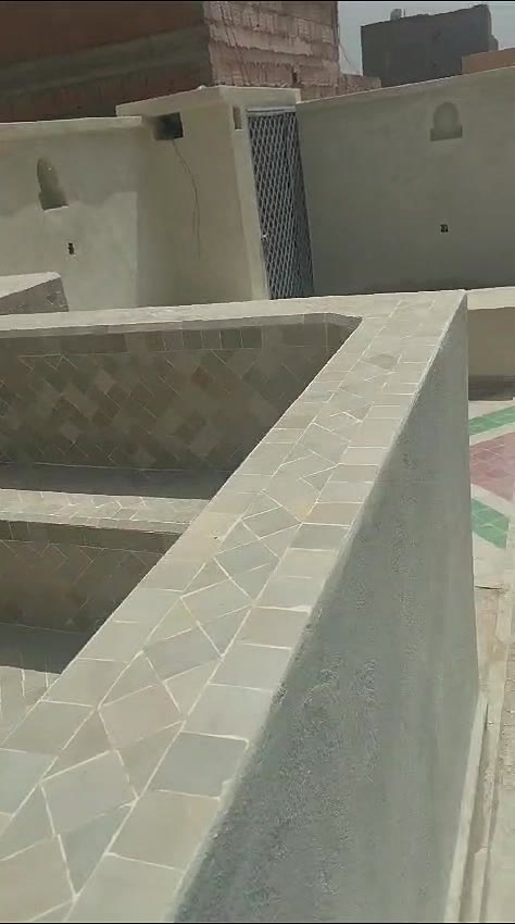 Parapets de terrasse en tadelakt